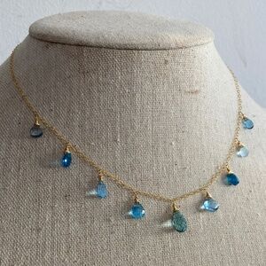Blue tourmaline Necklace